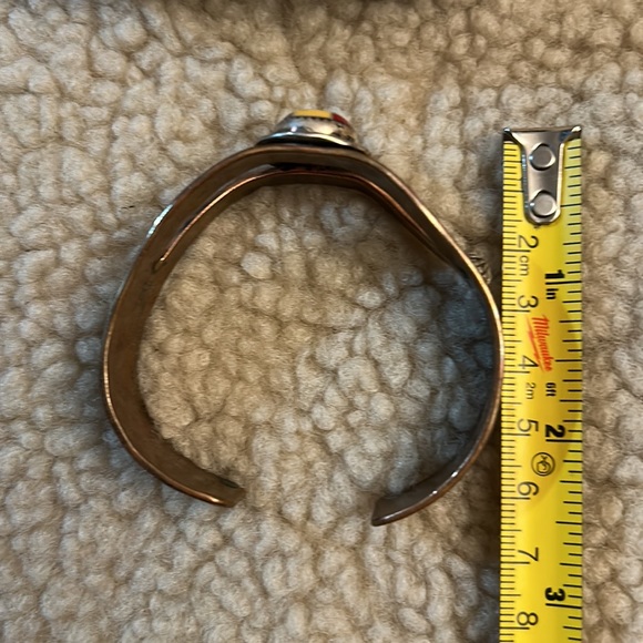 Vintage Navajo Sterling bracelet/cuff and earrings with stones - Picture 13 of 15